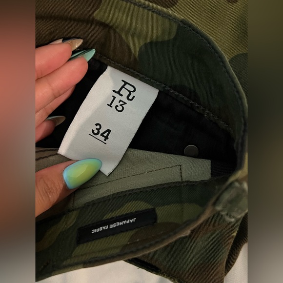 R13 camouflage ripped jeans - Picture 6 of 7